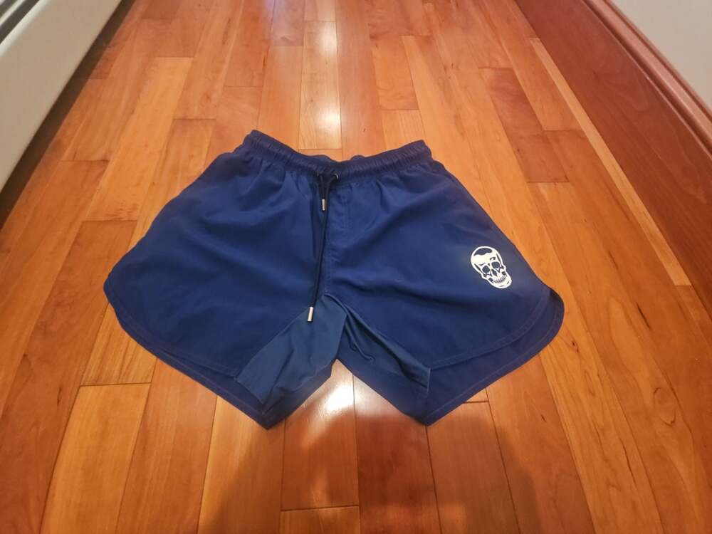 Gymreapers Core Skull Mesh Training Shorts - Navy